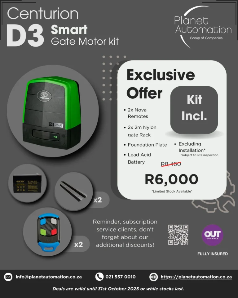 Centurion D3 SMART Gate Motor Kit – Intelligent Automation for Sliding Gates up to 300kg