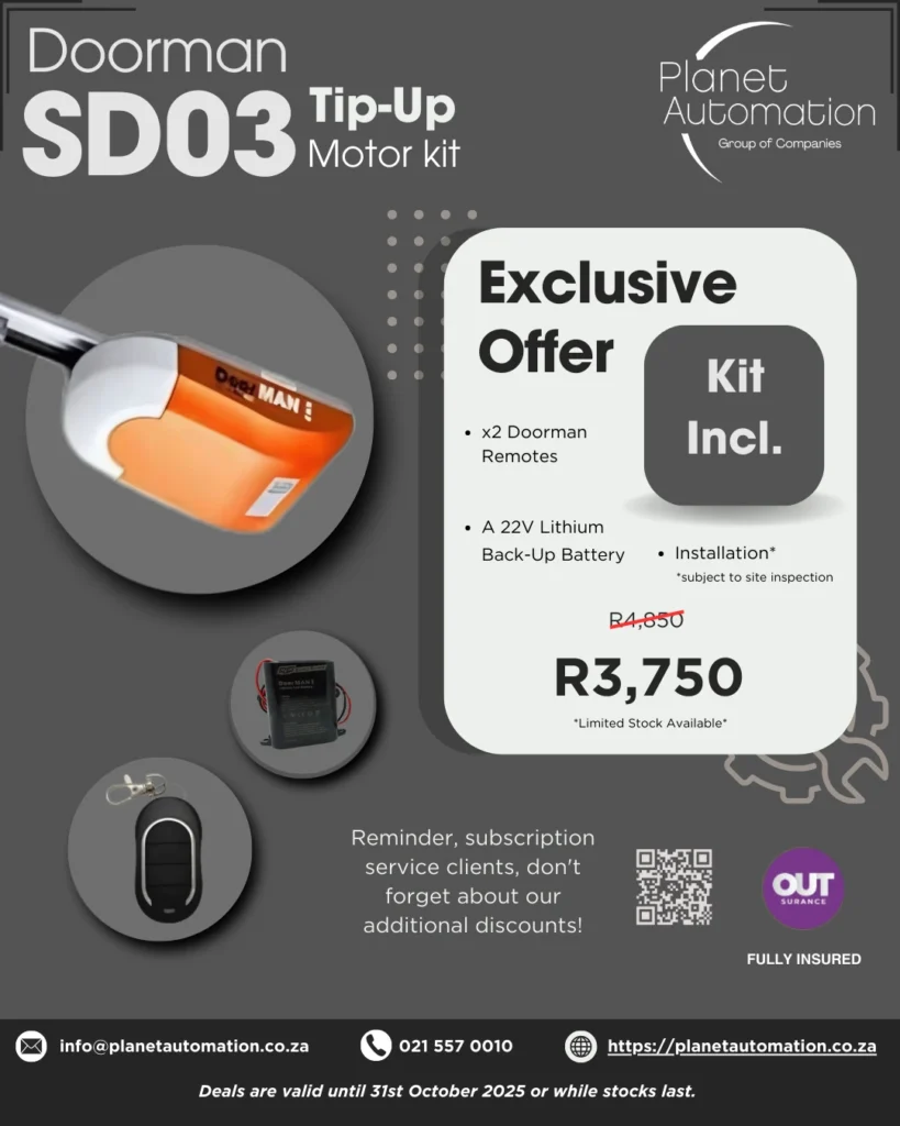 Doorman SD03 Tip-Up Garage Door Motor – Reliable Power for Seamless Access